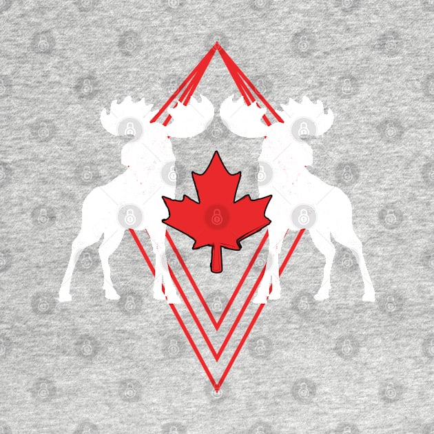 Canada pride Useh flag rocky mountains by Caskara
